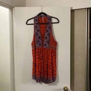 Free People Collared Mini Dress